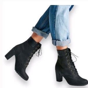 Timberland Black Lace-Up Boots